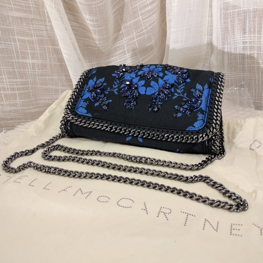 Stella Mccartney Mini Falabella Embroidered Crossbody Bag